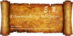 Eibenschütz Márton névjegykártya